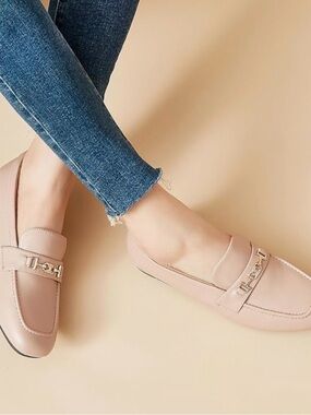 Women's nude Slip-On Loafers NWT